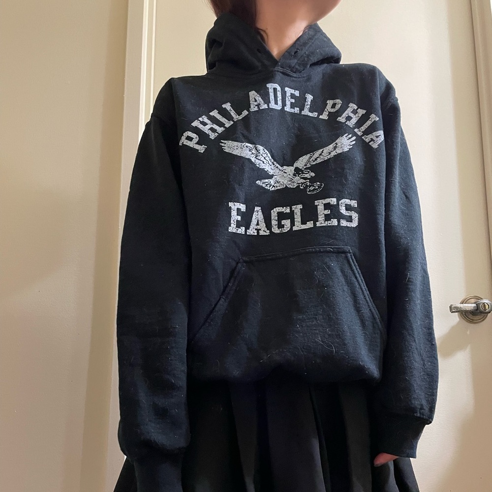 black hoodie philadelphia  eagles